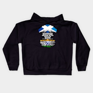 Scottish Grown With Indian Roots - Gift for Indian With Roots From India Kids Hoodie